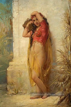 fille timide femme arabe Peinture à l'huile
